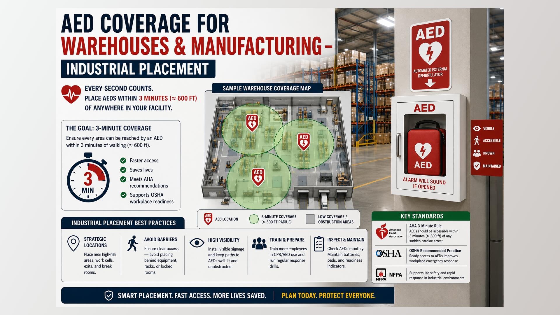 AED Coverage for Warehouses & Manufacturing — Industrial Placement | AED Brand Review