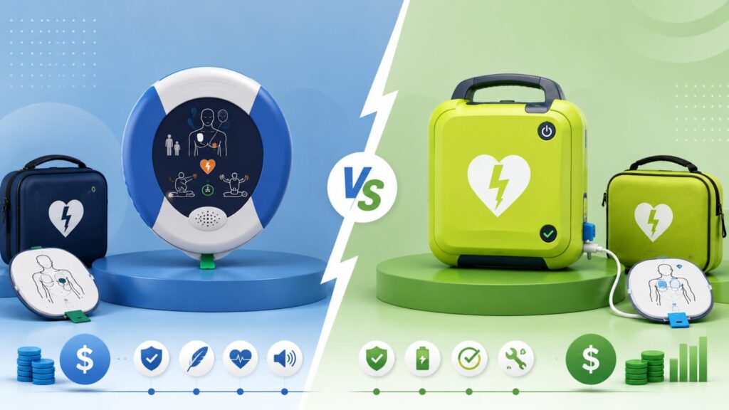 HeartSine vs Philips — Budget Comparison Guide | AED Brand Review