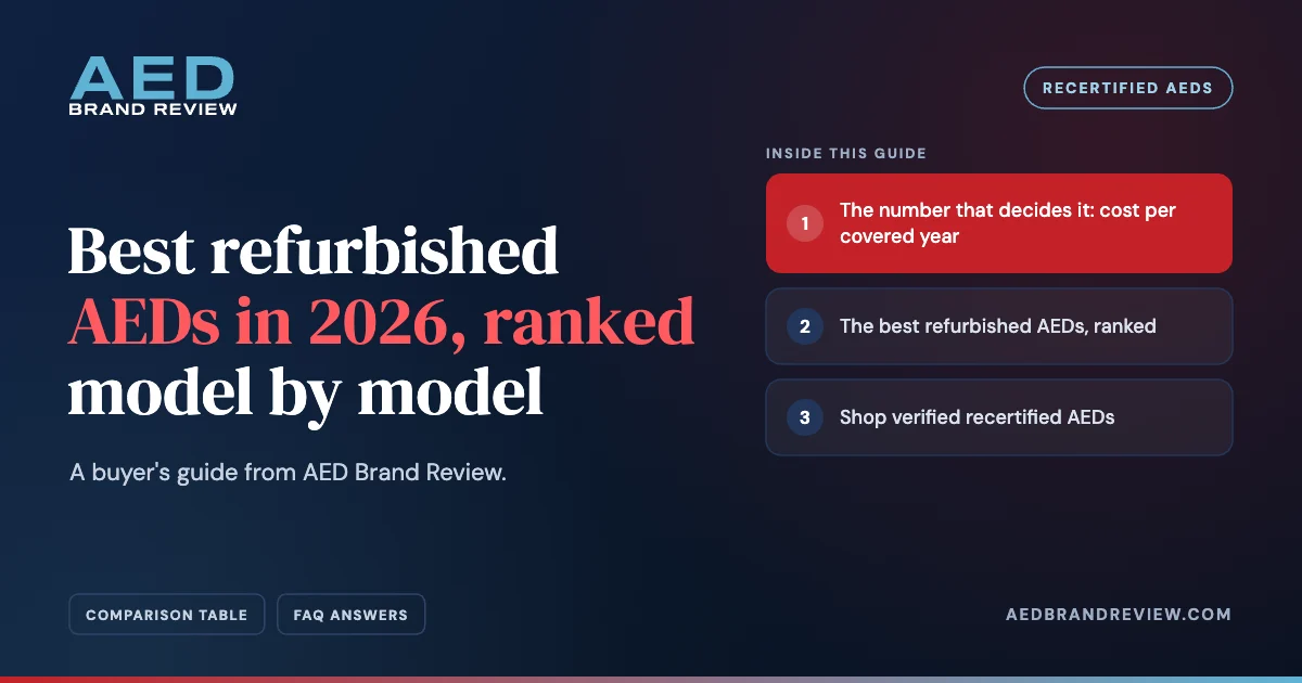 Best refurbished AEDs in 2026, ranked model by model, a buyer's guide from AED Brand Review