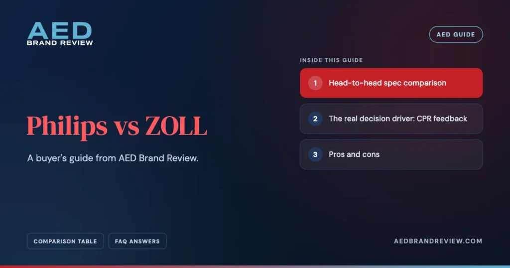 Philips vs ZOLL. A buyer's guide from AED Brand Review