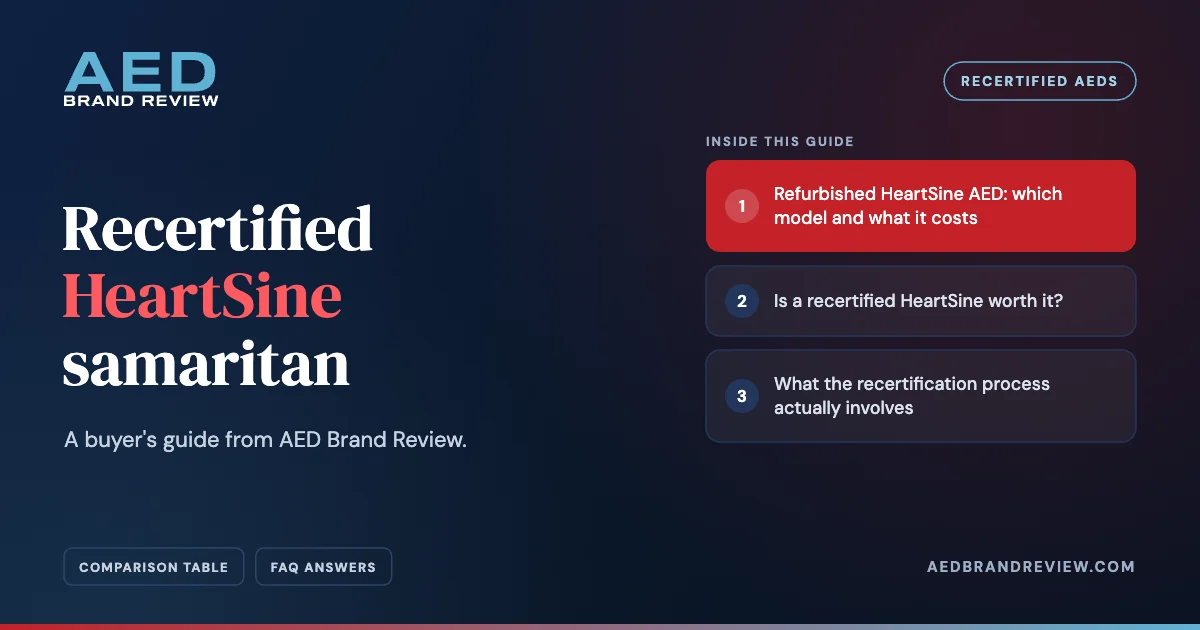Recertified HeartSine samaritan, a buyer's guide from AED Brand Review