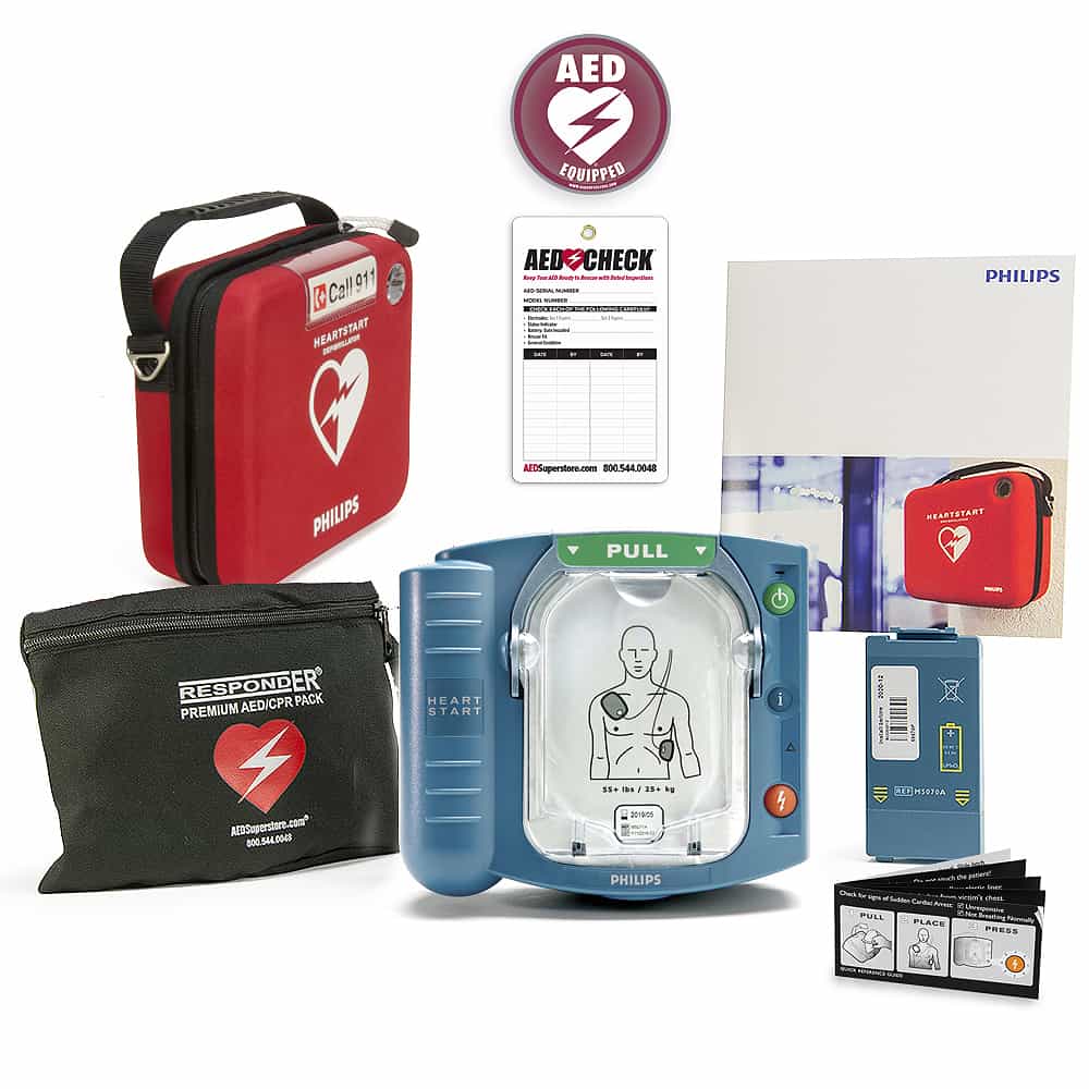 Recertified Philips HeartStart OnSite AED with carry case, $875 at AED Leader