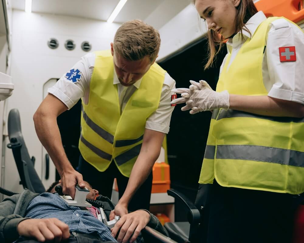 Participant applying a tourniquet during a CPR1 Stop the Bleed training class