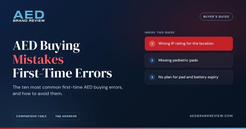 AED Buying Mistakes First-Time Errors, a buyer's guide from AED Brand Review