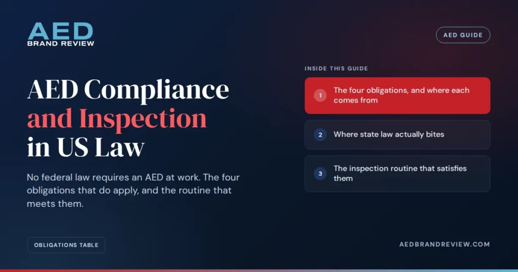 AED Compliance and Inspection in US Law, an AED guide from AED Brand Review