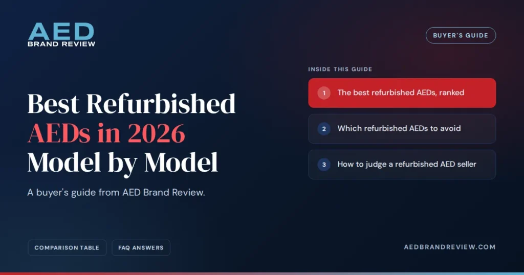 Best Refurbished AEDs in 2026 Model by Model, a buyer's guide from AED Brand Review