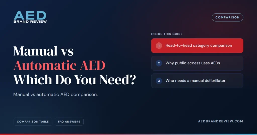 Manual vs Automatic AED Which Do You Need, a comparison from AED Brand Review