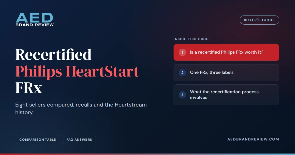 Recertified Philips HeartStart FRx, a buyer's guide from AED Brand Review
