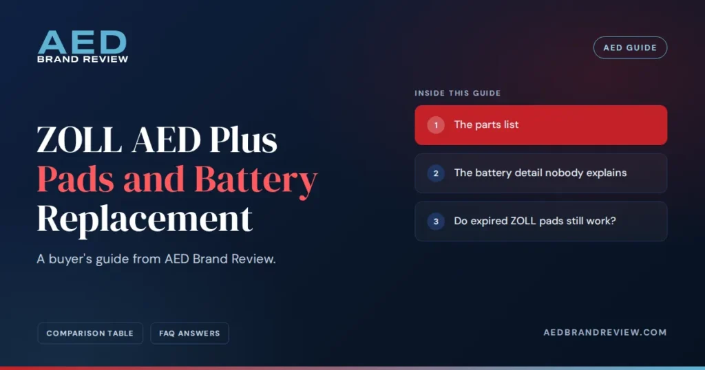 ZOLL AED Plus Pads and Battery Replacement, an AED guide from AED Brand Review