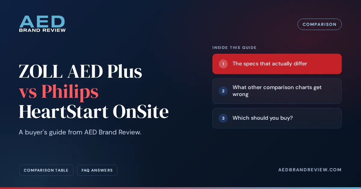 ZOLL AED Plus vs Philips HeartStart OnSite, a comparison from AED Brand Review